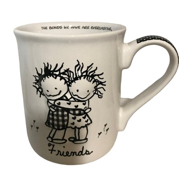 Enesco Friends Mug By Children Of The Inner Light 2010 Hug Quote Ceramic Cup - Picture 1 of 10